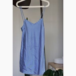 American Apparel Satin Blue Slip Dress